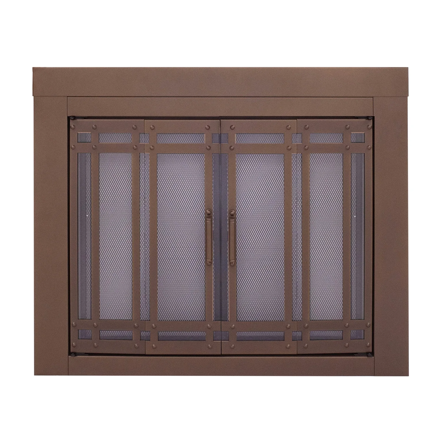 Pleasant Hearth Aerin fireplace glass door, Large, Burnished bronze