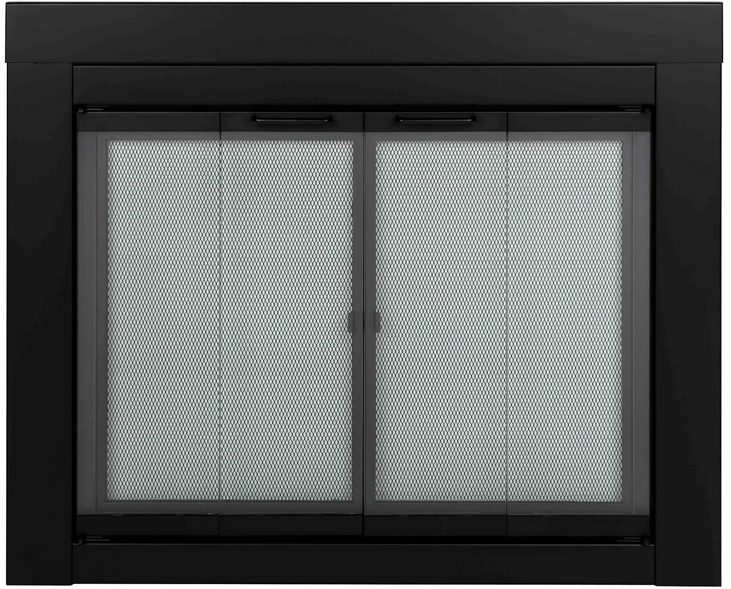 Pleasant Hearth Ascot fireplace glass door, Medium, Black