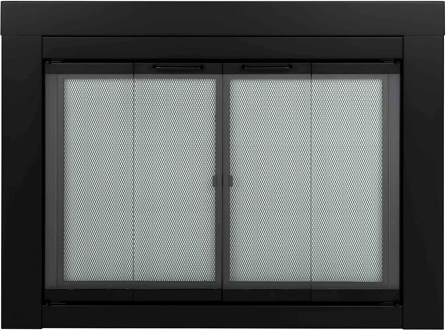 Pleasant Hearth Ascot fireplace glass door, Large, Black