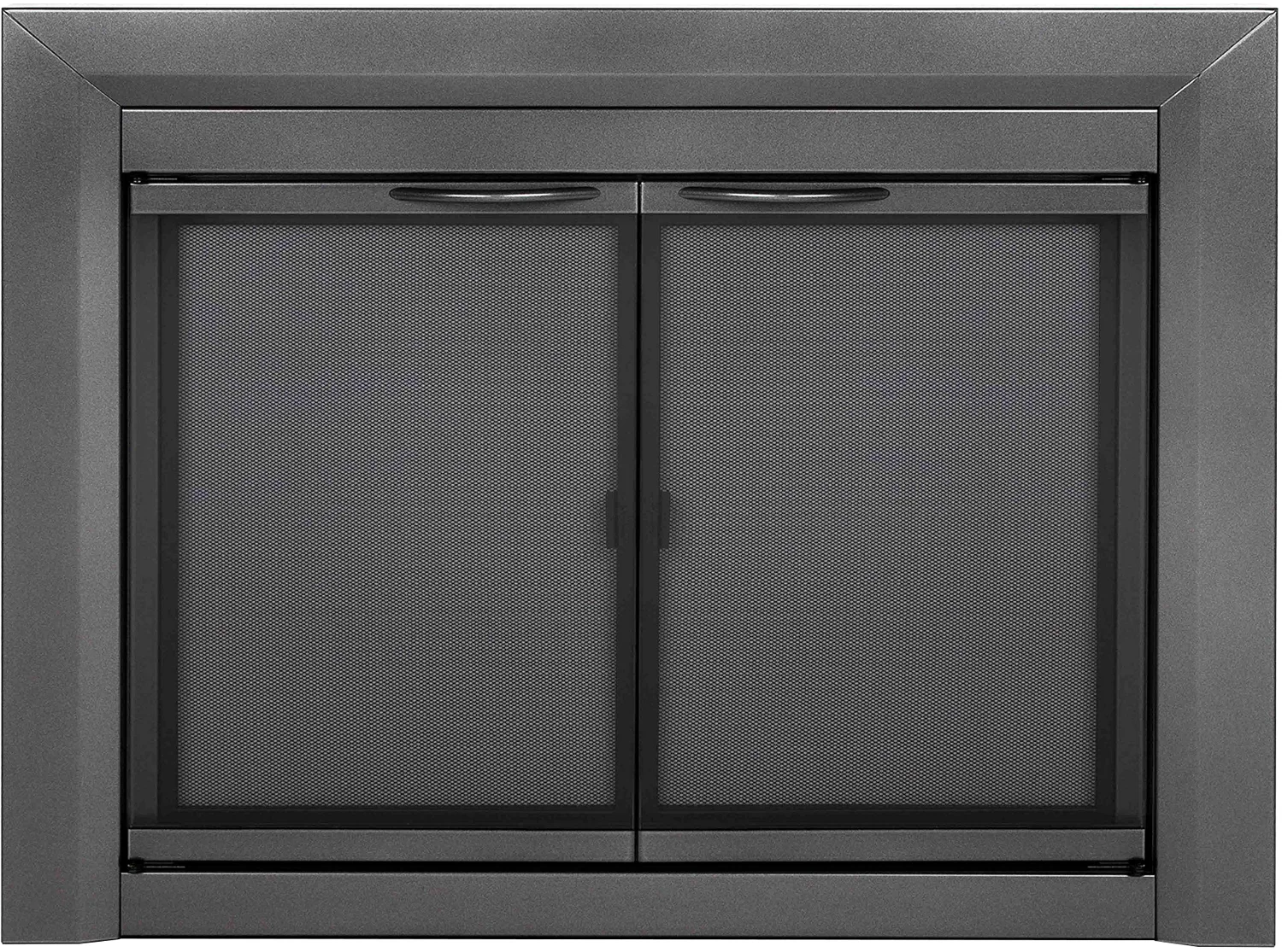 Pleasant Hearth Carlisle fireplace glass door, Small, Gunmetal