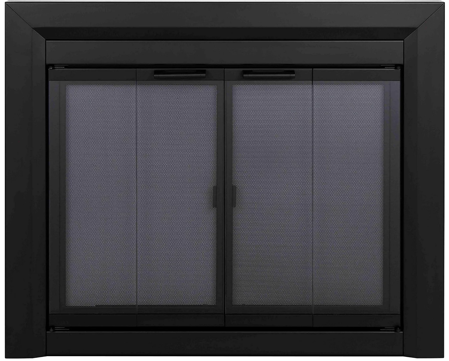 Pleasant Hearth Clairmont fireplace glass door, Medium, Black