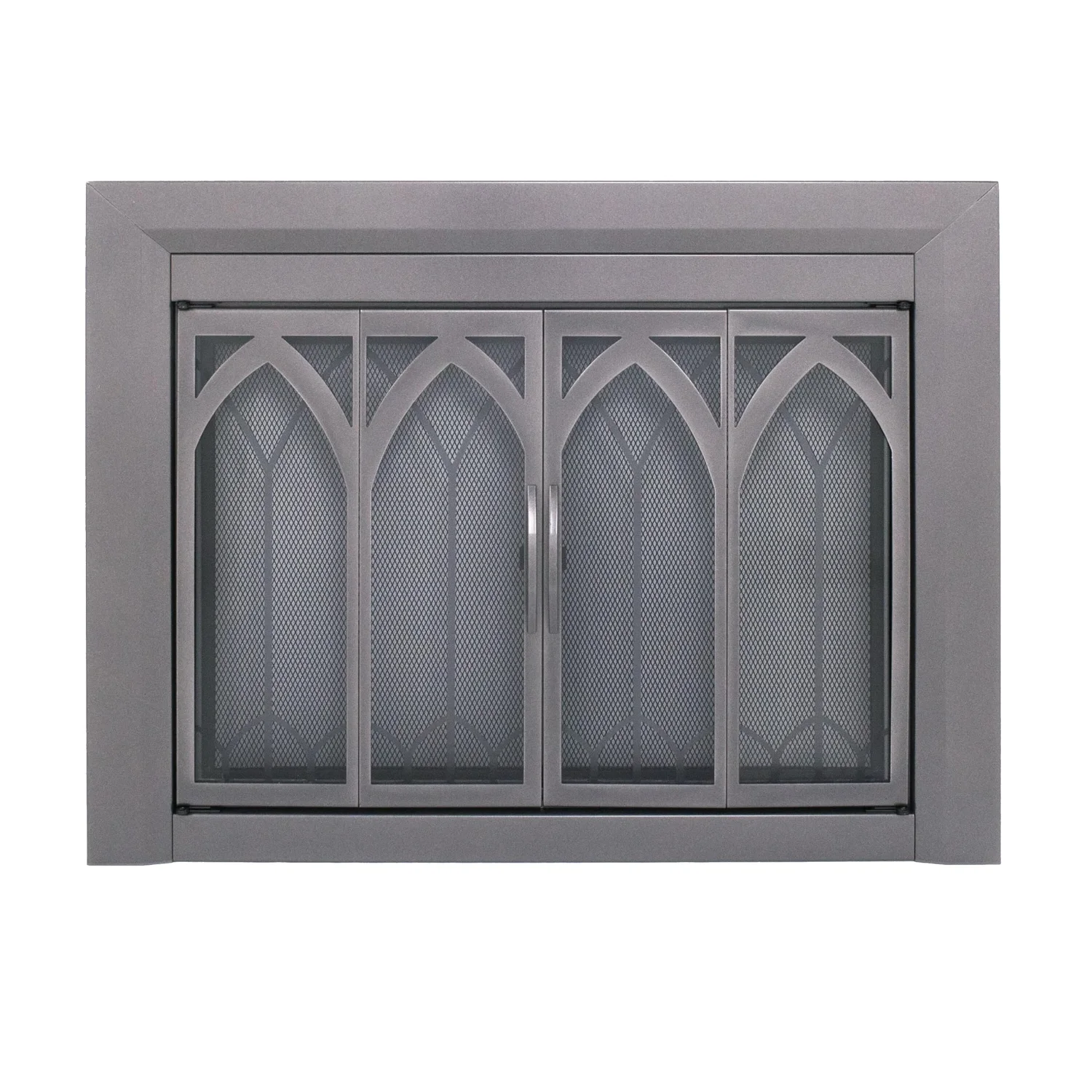 Pleasant Hearth Collin fireplace glass door, Small, Gunmetal