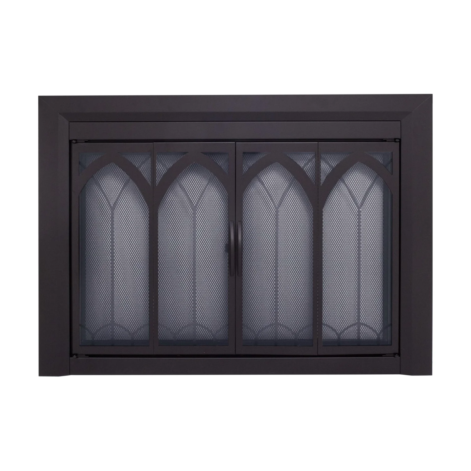 Pleasant Hearth Collin fireplace glass door, Medium, Black