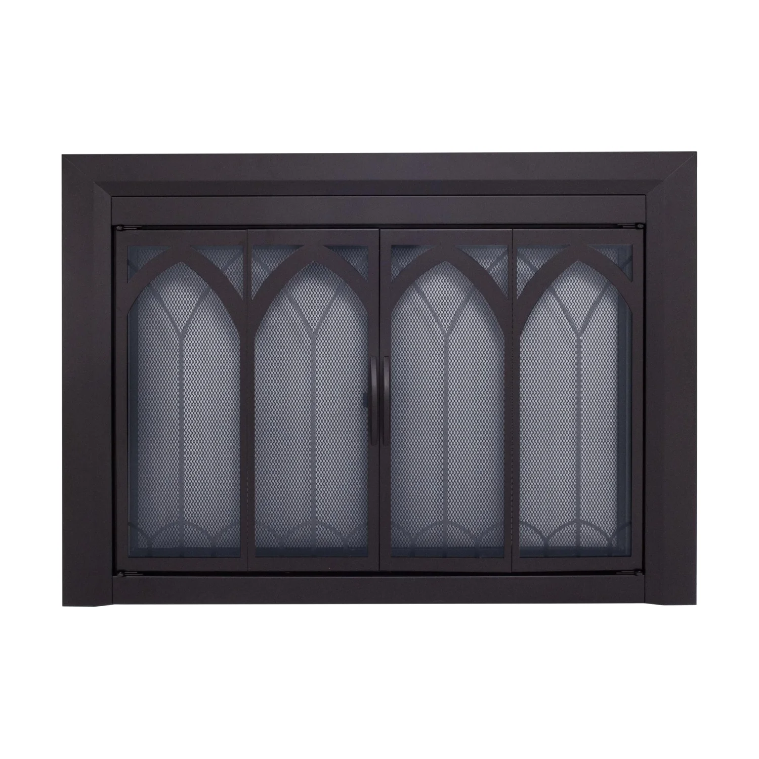 Pleasant Hearth Collin fireplace glass door, Large, Black