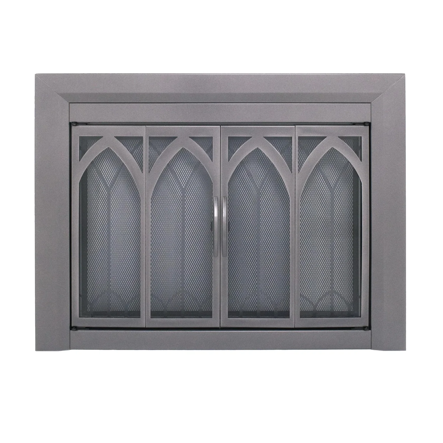 Pleasant Hearth Collin fireplace glass door, Large, Gunmetal