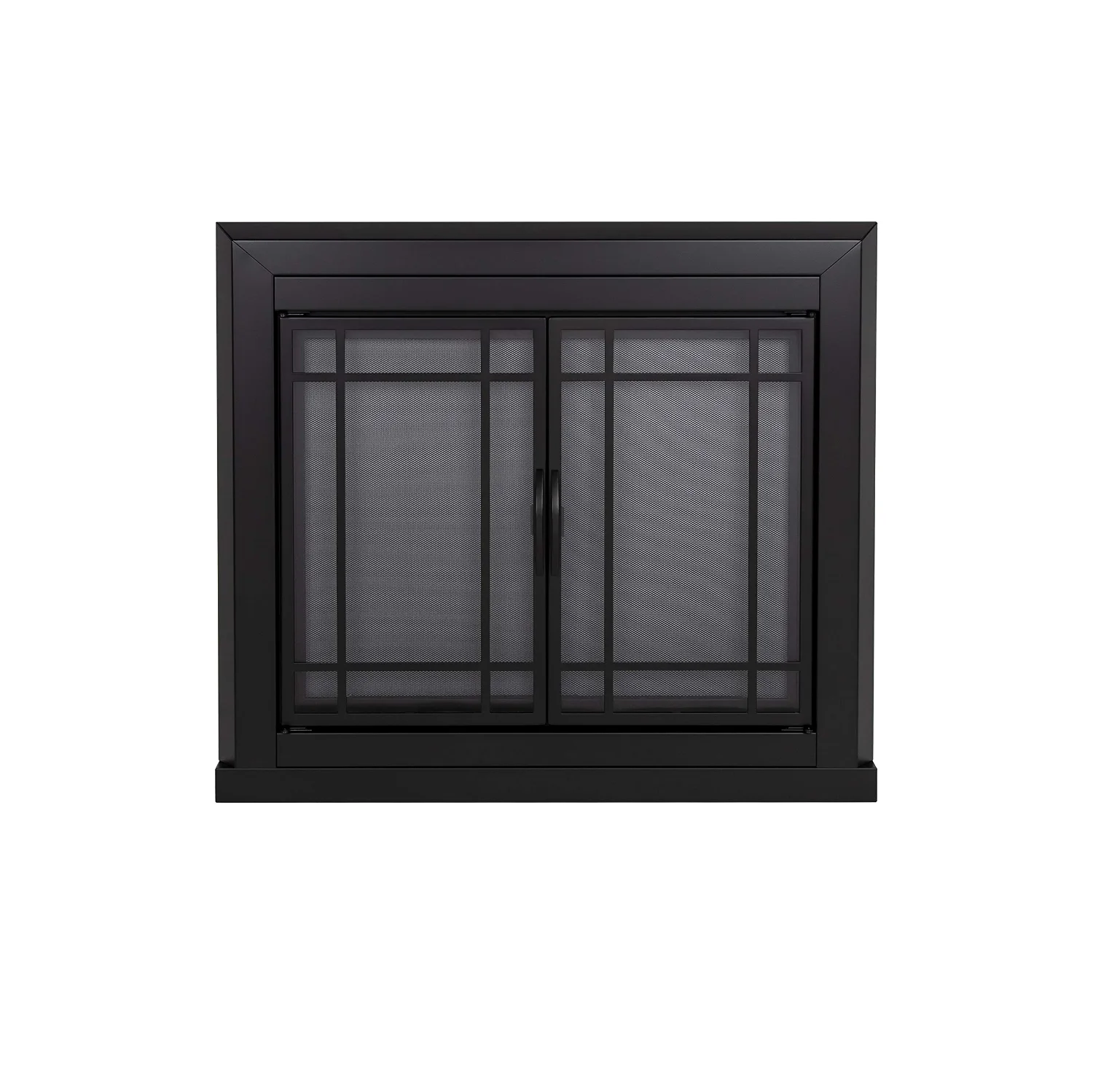 Pleasant Hearth Easton fireplace glass door, Medium, Black