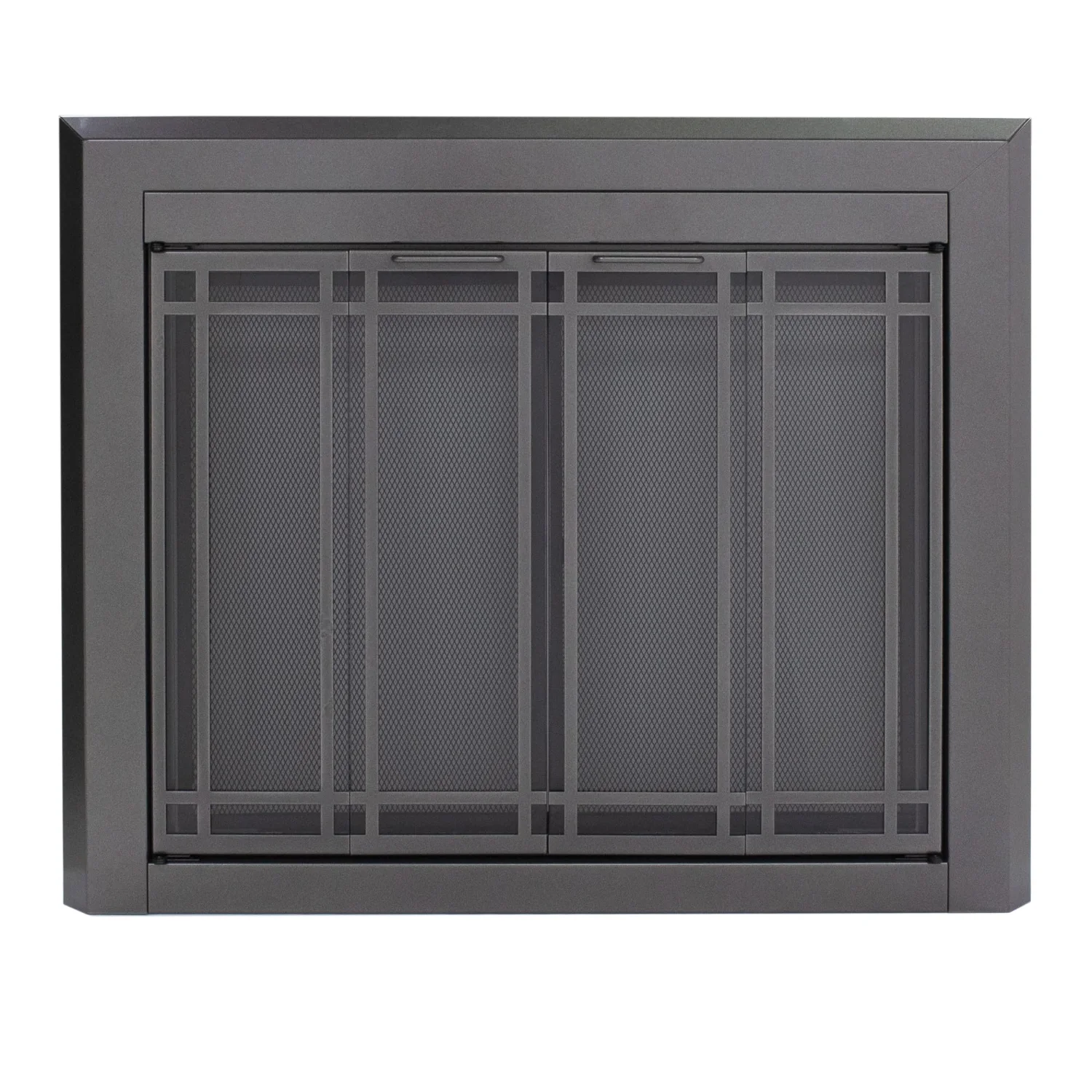 Pleasant Hearth Ellis fireplace glass door, Large, Gunmetal