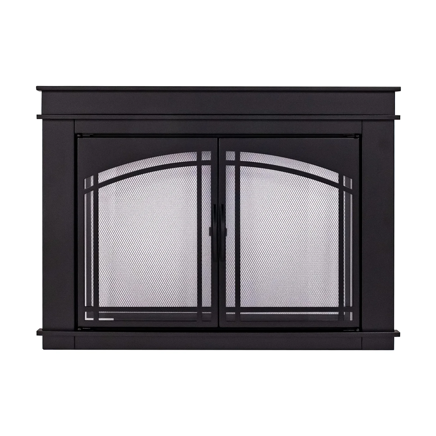 Pleasant Hearth Fenwick fireplace glass door, Large, Black