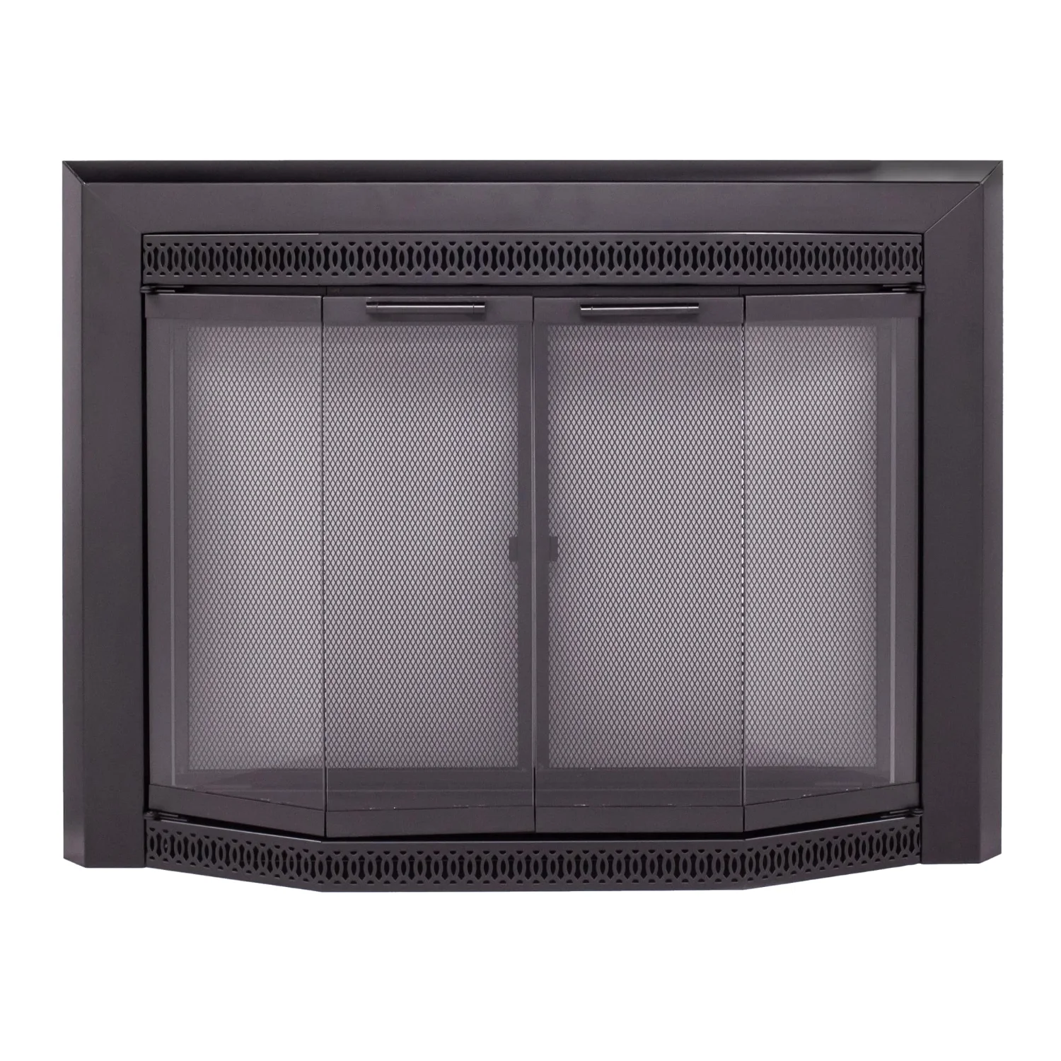 Pleasant Hearth Gavin fireplace glass door, Large, Black