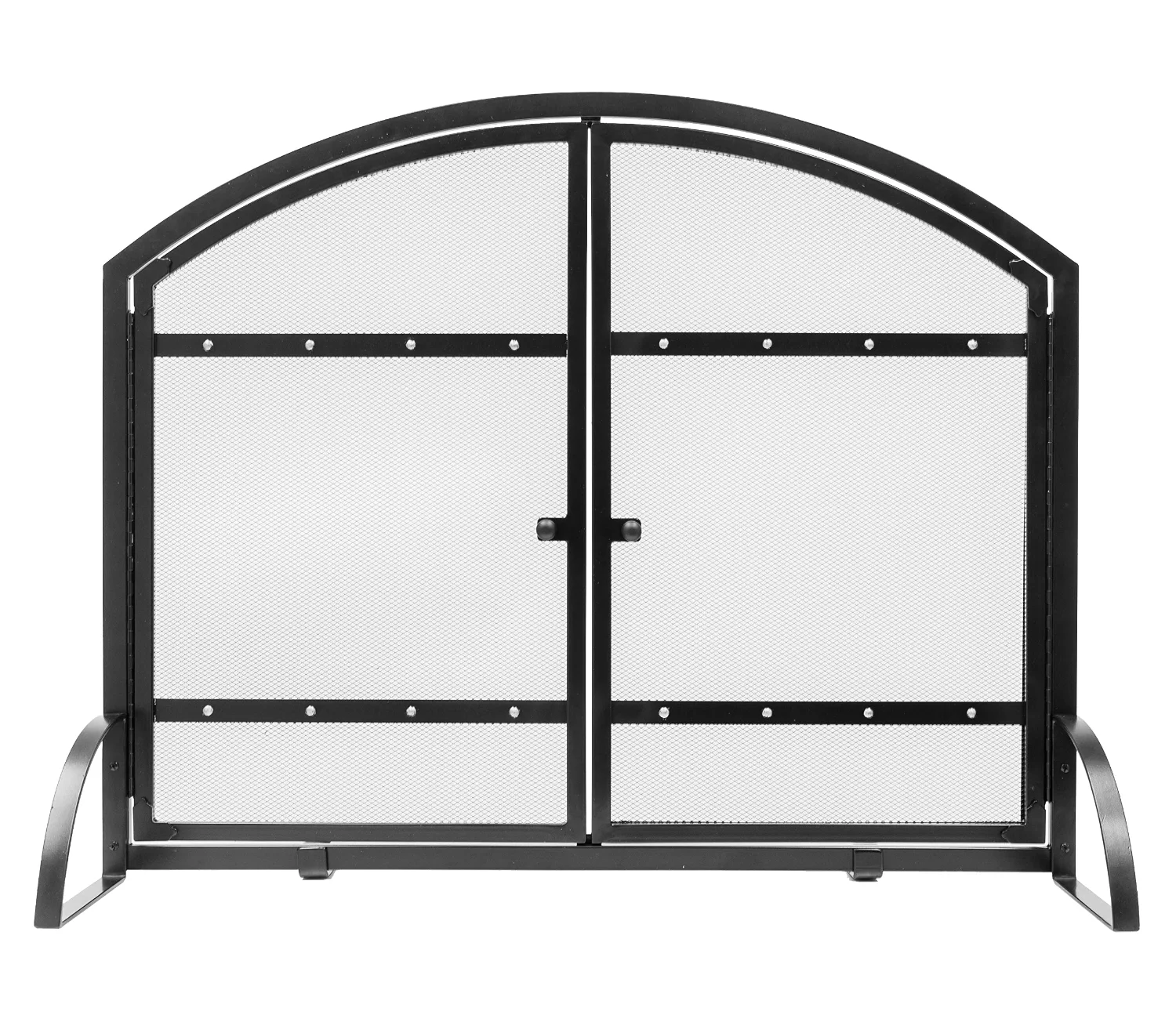 Pleasant Hearth Harper arched fireplace screen with doors