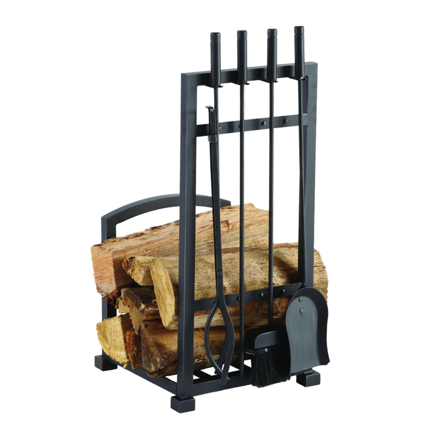 Pleasant Hearth Harper 4-piece tool set with log holder