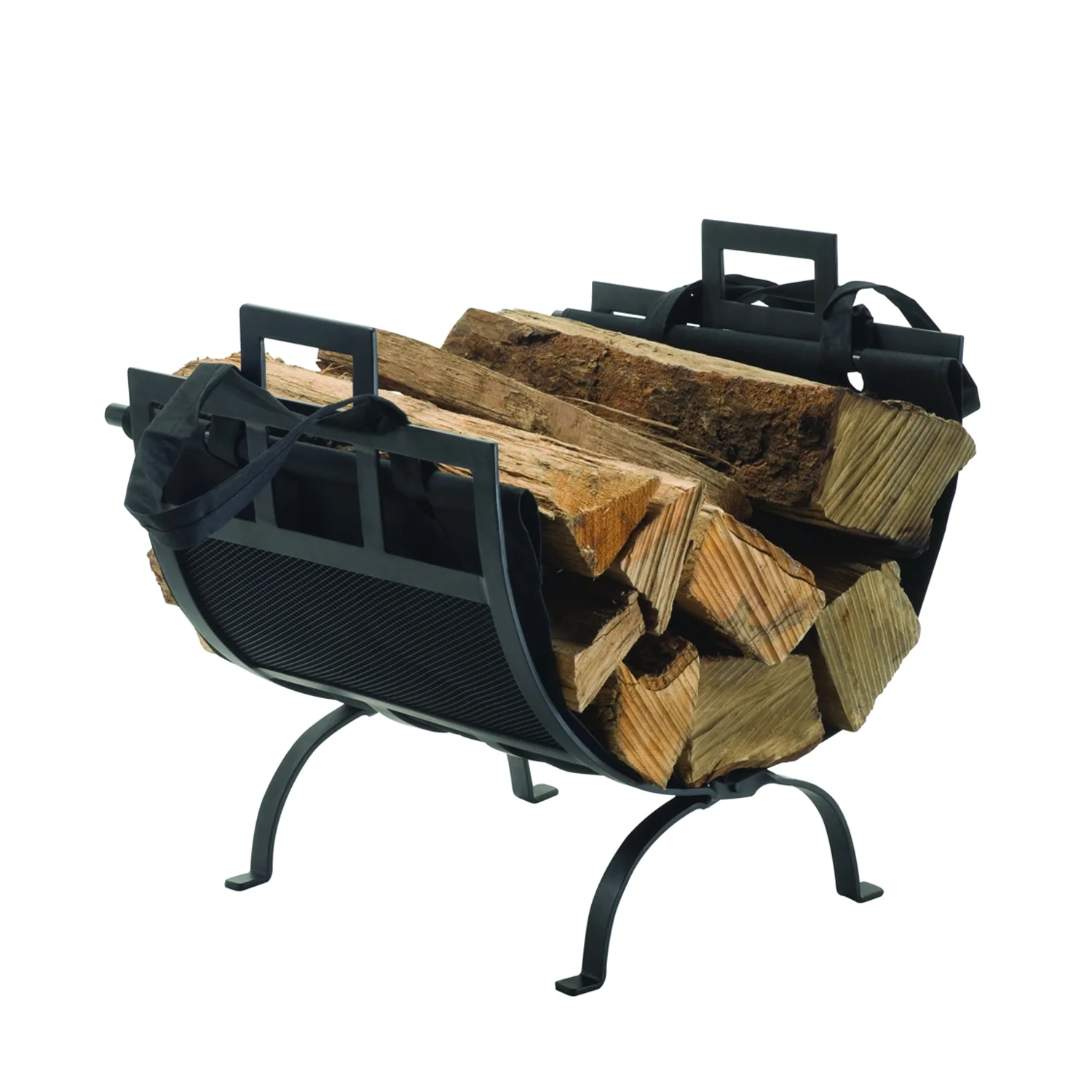 Pleasant Hearth Log holder with canvas tote