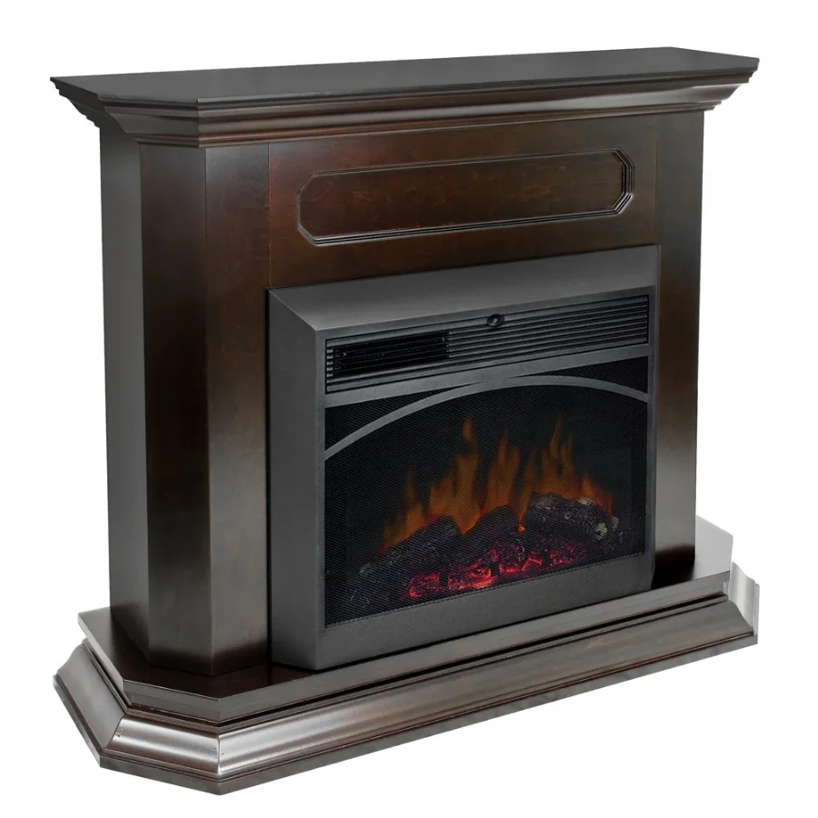 Pleasant Hearth Henley electric fireplace, mocha