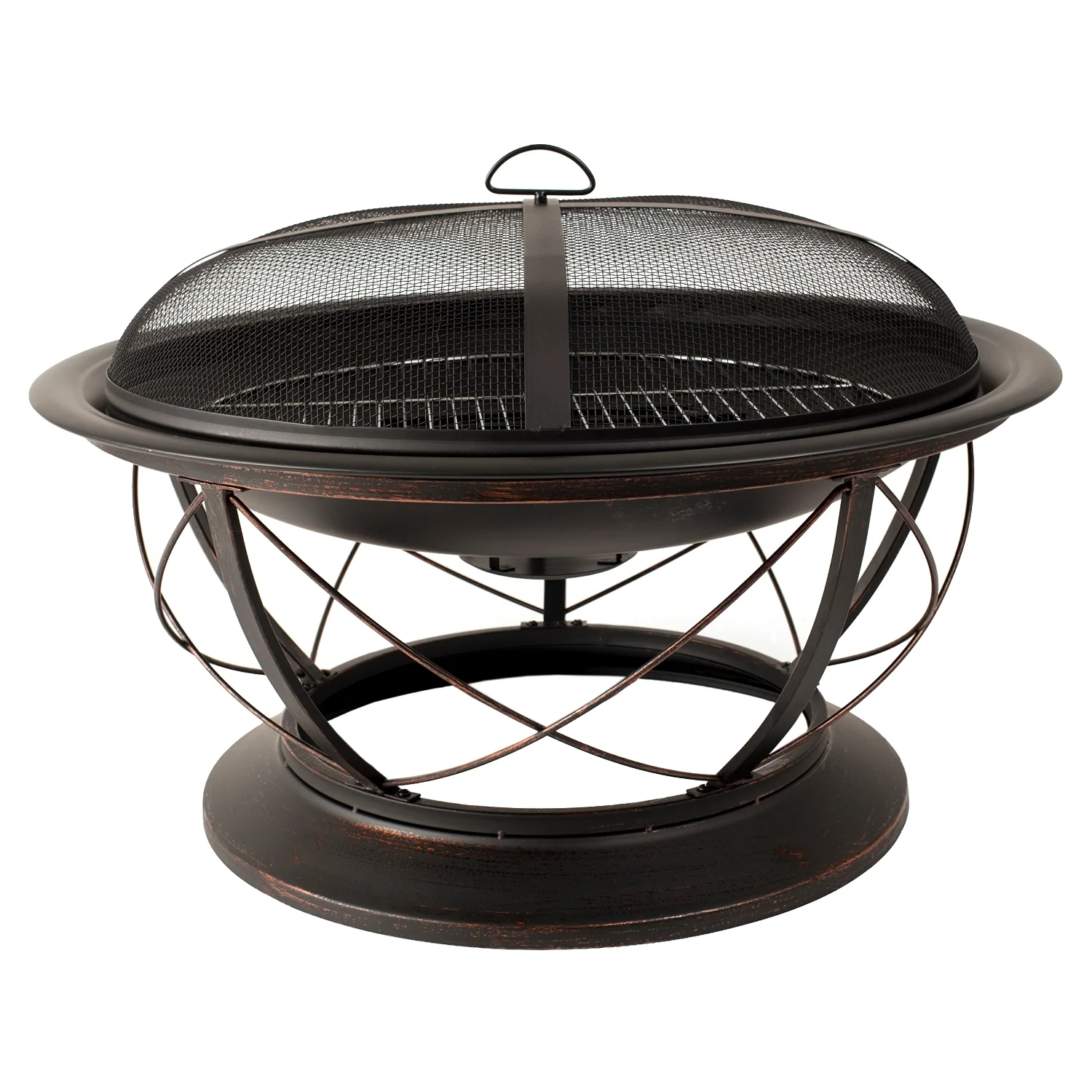 Pleasant Hearth Palmetto fire pit with cooking grid