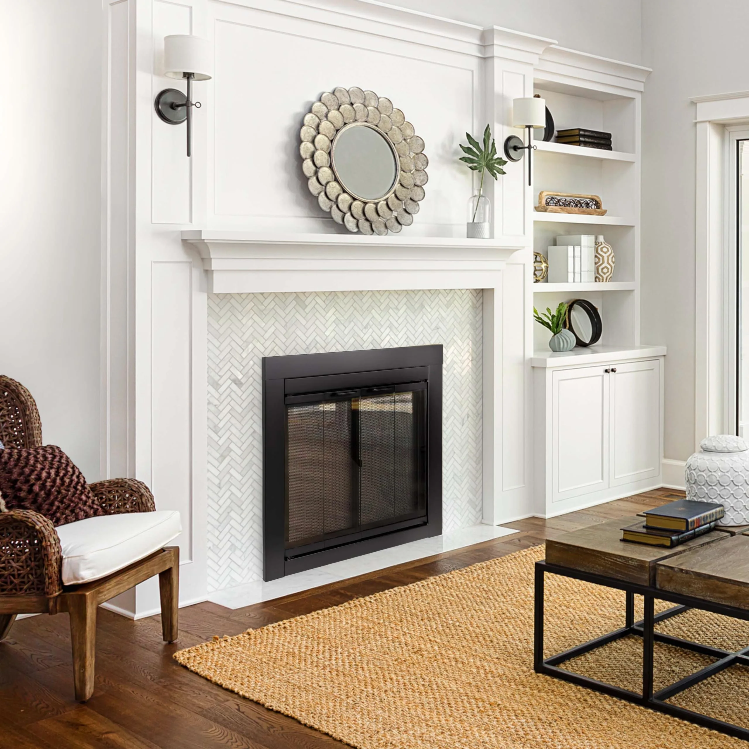 Ascot fireplace glass door