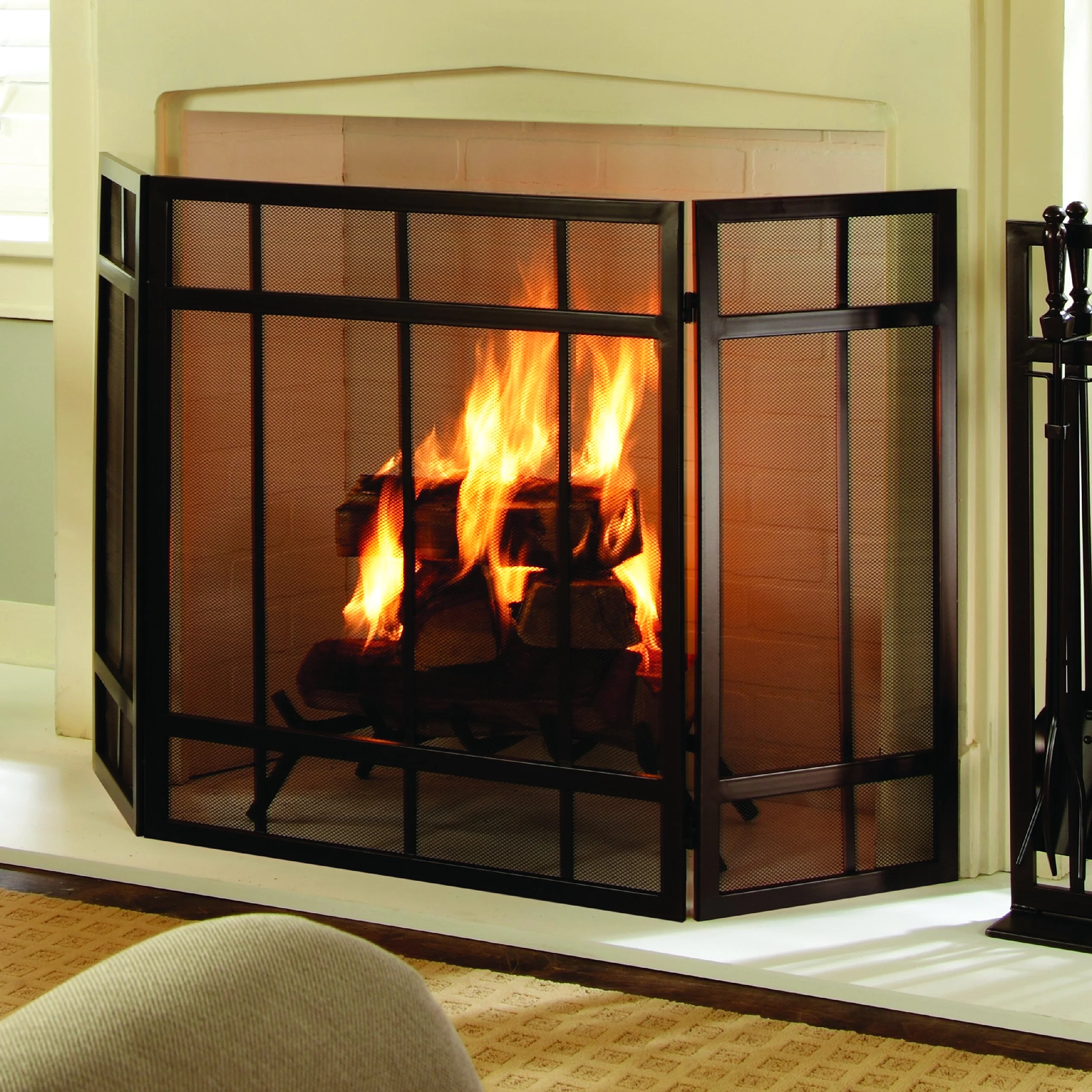 Pleasant Hearth fireplace screen and tool set